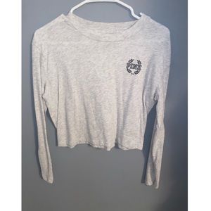 PINK Victoria Secret Long Sleeve Cropped Tee - Women | Color: Grey | Size: XS